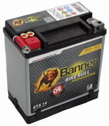 Banner Bike Bull Professional AGM 12V 12Ah 220A left+ ETX 14 (514 01)