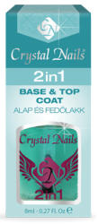 Crystal Nails - 2 in 1 - Alapozó és fedőlakk egyben - 8ml