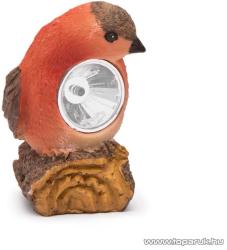 LED-es napelemes szolár világítás, állatfigura design, piros madárka