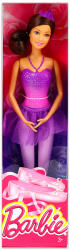 Mattel Barbie - Barna hajú balerina baba lila ruhában (DHM43)