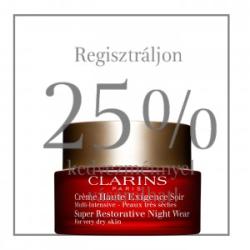 Clarins Super Restorative éjszakai arcápoló nagyon száraz bőrtípusra