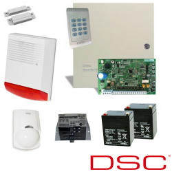DSC Sistem de alarma antiefractie DSC KIT 1404 EXT SIR, 1 partitie, 4-8 zone, 40 utilizatori (KIT 1404 EXT SIR)