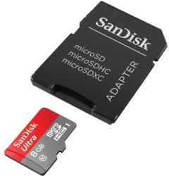SanDisk microSDHC Ultra 8GB SDSDQUAN-008G-G4A/124070