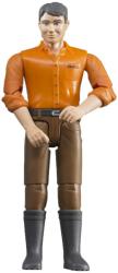 BRUDER Figurina barbat cu camasa portocalie Bruder 60007, bworld (60007) Figurina