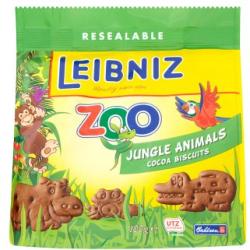 LEIBNIZ Zoo Jungle Animals kakaós keksz gyerekeknek 100 g