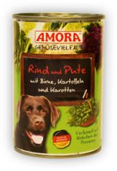 Amora Gemüsevielfalt Hund - Beef, Turkey & Pear 400 g