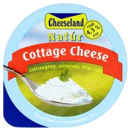 Cheeseland Cottage Cheese Natúr Zsírszegény Szemcsés Friss Sajt 150 g
