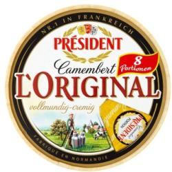 PRÉSIDENT Camembert L'original Fehér Nemespenésszel Érlelt Zsíros Lágy Sajt 250 g