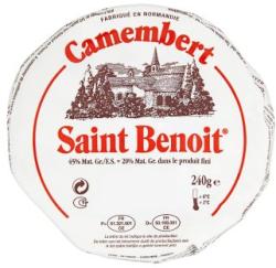 Saint Benoit Camembert Zsíros Fehér Nemespenésszel Érő Lágy Sajt 240 g