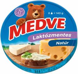 MEDVE Laktózmentes Natúr zsírdús ömlesztett sajt 8 db 140 g