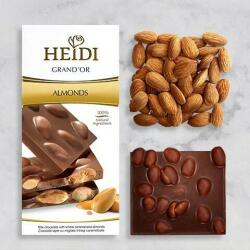 HEIDI Grand'Or tejcsokoládé karamellizált egész mandulával 100 g