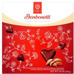 Bonbonetti Étcsokoládés marcipán szívek 136 g