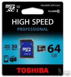Toshiba microSDXC 64GB Class 10 SD-C064UHS1BL5A