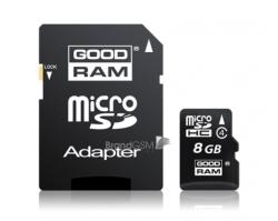 GOODRAM microSDHC 8GB SDU8GHC4GRNR