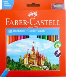 Faber-Castell Creioane colorate 48 culori Faber Castell eco + o ascutitoare 120148 (CRECOFBC48)