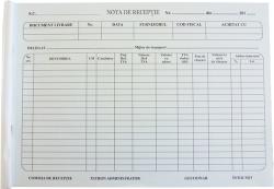 Nota de receptie autocopiativa, format A4, orientare vedere, 100 file (NOTR1)