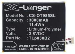 Utángyártott Alcatel Li-polymer 3000mAh TLp030B2