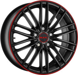 Mak Rapide Matt Black Red Stripe CB57.1 5/112 17x8 ET50