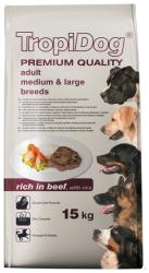 TropiDog Premium Adult Medium & Large Breeds - Beef & Rice 15 kg