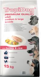 TropiDog Premium Adult Medium & Large Breeds -Turkey & Rice 15 kg