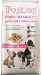 TropiDog Premium Junior Small & Medium Breeds - Turkey & Rice 8 kg