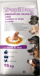 TropiDog Premium Adult Medium & Large Breeds - Lamb & Rice 15 kg