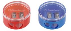 Faber-Castell Ascutitoare Plastic Dubla Cu Container Twist Off Rosie/Albastra Faber-Castell (FC185418) - viamond