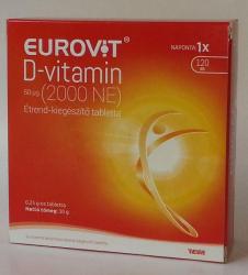 Eurovit D-vitamin 2000 NE tabletta 120 db