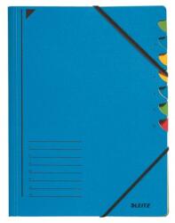 Leitz Gumis mappa, karton, A4, regiszteres, 7 részes, LEITZ, kék (E39070035) - iroda24