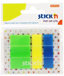 STICK'N Film index autoadeziv, 45 x 12 mm + 45 x 25 mm, STICK'N Pop-up Lite (cu dispenser)