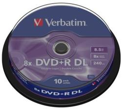 Verbatim DVD+R Dual Layer 10 bucati, 8x, 8.5GB (43666) - pcone