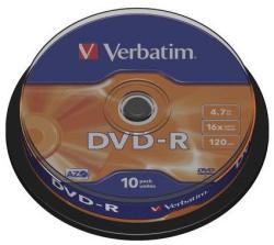 Verbatim DVD-R Verbatim 10 bucati, 16x, 4.7GB (43523) - pcone