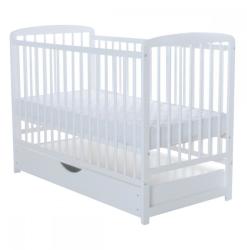 BabyNeeds Ola 120x60 alb + sertar