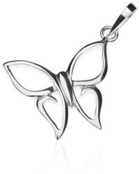 Ekszer Eshop Medál 925 ezüstből - hegyes szárnyú pillangó