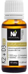 Nature & Vitality K2+D3 Forte vitamin cseppek 20 ml