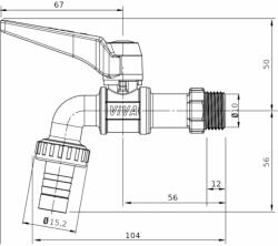 Effebi Kerticsap Golyós Viva 1/2" (1730b404) (1730b404)