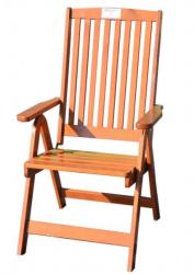 ROJAPLAST Holiday állítható kerti szék, lakkozott