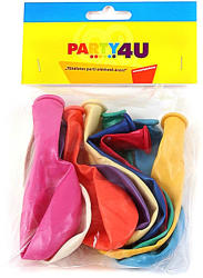 Party4U PT0100M vegyes színű gyöngyházfényű lufi 26 cm 10 db