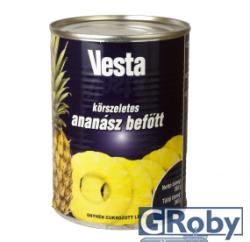 Vesta Körszeletes ananász befőtt 565 g