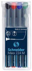 Schneider Marker OHP permanent SCHNEIDER Maxx 224 M, 4 culori/set