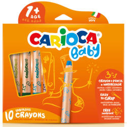 CARIOCA Carioca: 3 az 1-ben bébi zsírkréta 10db-os készlet (42818) - jatekshop