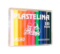 Herlitz Plastilina Herlitz Set 10 Culori Fluorescente Cutie Plastic (9562943)