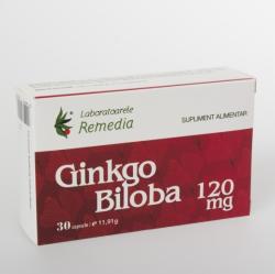 Remedia Ginkgo Biloba 120 mg 30 comprimate