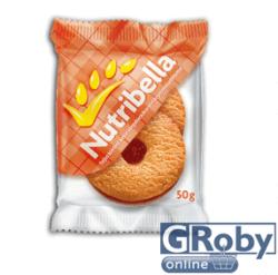 Nutribella Teljes kiőrlésű sárgabarackos-Almás keksz 50 g
