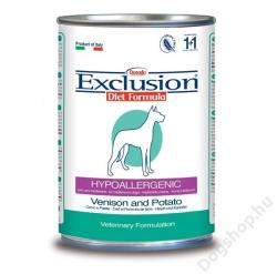 Exclusion Hypoallergenic - Venison & Potato 400 g