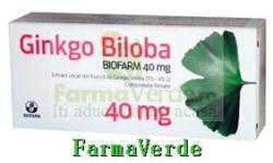 Biofarm Ginkgo Biloba 40 mg 60 comprimate