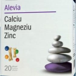 Alevia Calciu+Magneziu+Zinc solubil 20 plicuri