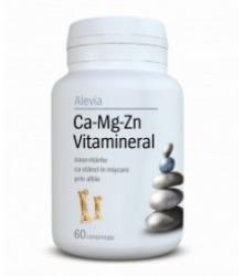 Alevia Calciu+Magneziu+Zinc Vitamineral 60 comprimate