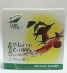 ProNatura Vitamina C 1000 mg cu Maces si Acerola 100 comprimate