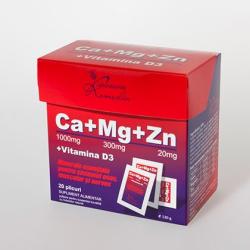 Remedia Ca+Mg+Zn cu Vitamina D3 20 plicuri